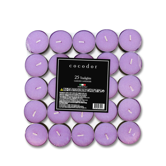 Scented Tealight Candles 25pcs [Garden Lavender]