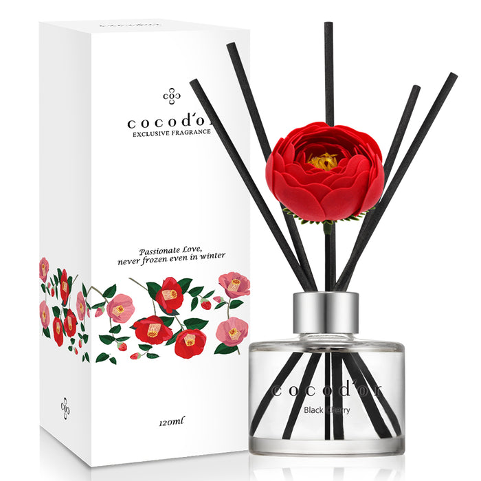 cocodor camellia flower oil reed diffuser refill fragrance 120ml black cherry