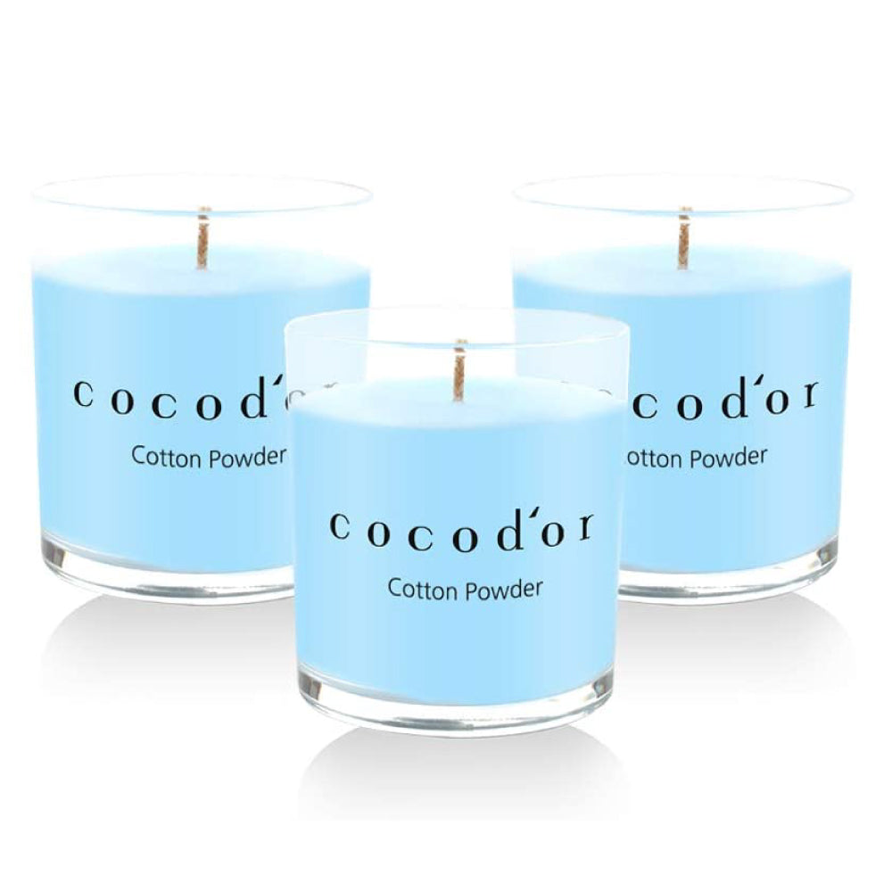 Cocodor Premium Jar Candle / 3 Pack [Cotton Powder] — COCODOR US