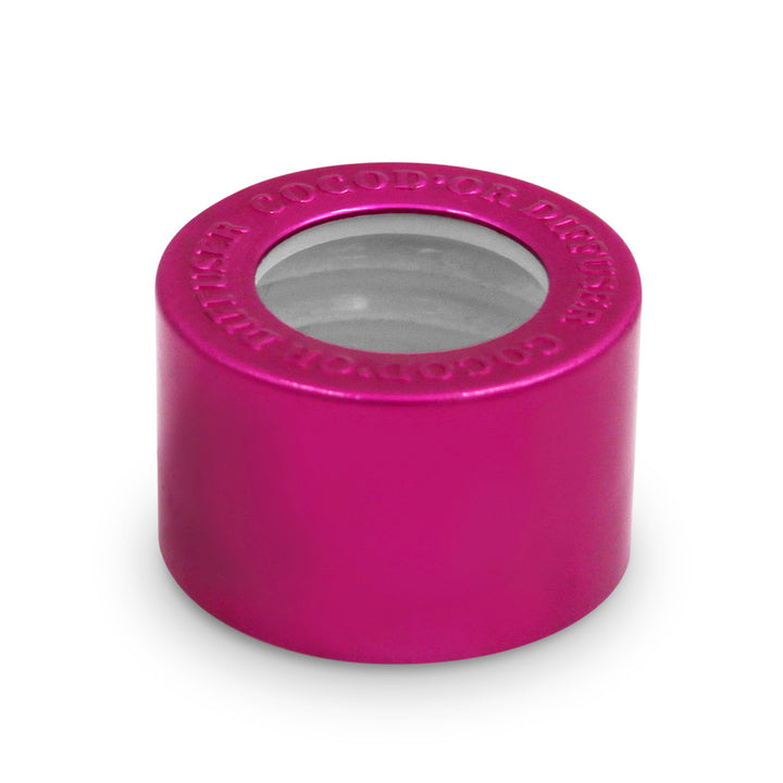 a pink object with a window
