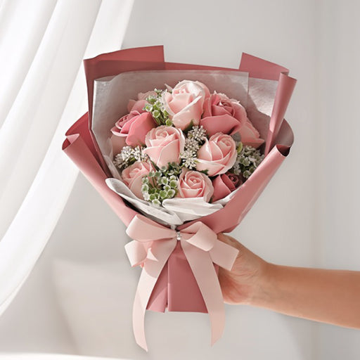 Soap Flower Bouquet [Pink Rose]